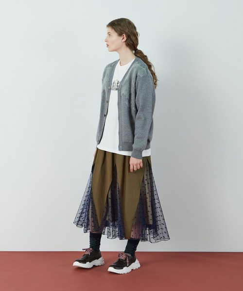 FRAPBOIS（フラボア）の「フラッグスカート（スカート・レディース・カーキ/ネイビー・1）」の15枚目の写真