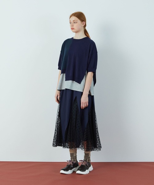 FRAPBOIS（フラボア）の「フラッグスカート（スカート・レディース・カーキ/ネイビー・1）」の18枚目の写真