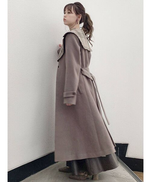 dazzlin(ダズリン)の「セーラーカラーチェスターコート(チェスターコート・レディース・ブルー/モカ/その他1・SMALL/MEDIUM)」の9枚目の写真