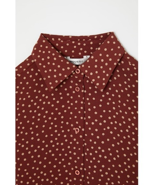 MOUSSY（マウジー）の「DOT PATTERN CLASSIC シャツ（シャツ/ブラウス・レディース・ブラック系その他/レッド系その他・FREE）」の7枚目の写真
