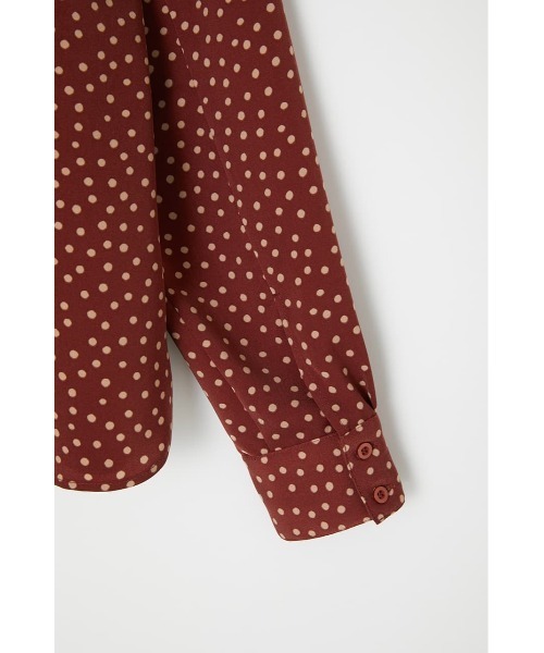 MOUSSY（マウジー）の「DOT PATTERN CLASSIC シャツ（シャツ/ブラウス・レディース・ブラック系その他/レッド系その他・FREE）」の4枚目の写真