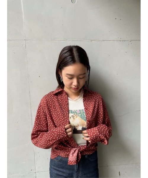 MOUSSY（マウジー）の「DOT PATTERN CLASSIC シャツ（シャツ/ブラウス・レディース・ブラック系その他/レッド系その他・FREE）」の22枚目の写真