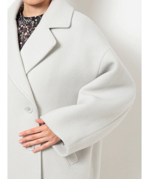 MERCURYDUO（マーキュリーデュオ）の「ウールコクーンダブルコート（ブルゾン・レディース・アイボリー/ミント・FREE）」の22枚目の写真