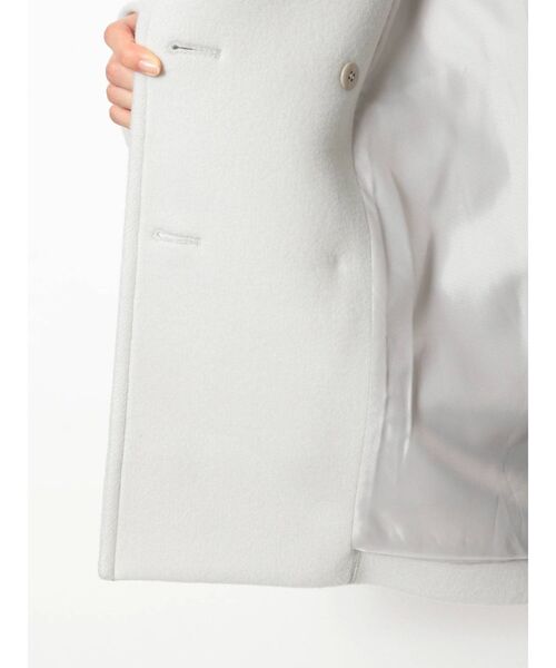 MERCURYDUO（マーキュリーデュオ）の「ウールコクーンダブルコート（ブルゾン・レディース・アイボリー/ミント・FREE）」の14枚目の写真