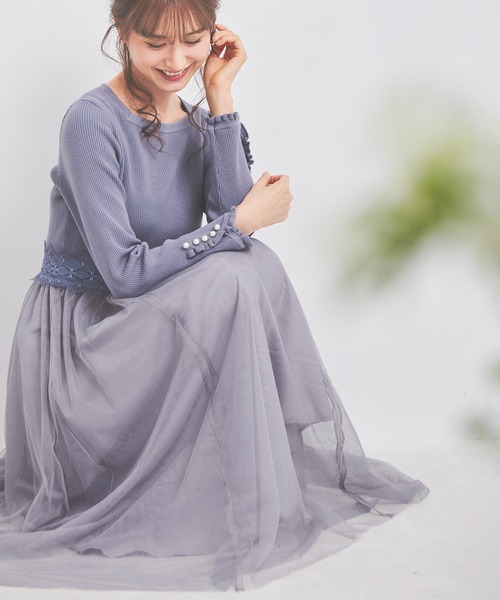 Laisseレースドッキングワンピース ワンピース Laisse Passe レッセパッセ のファッション