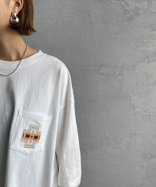 PENDLETON（ペンドルトン）の「[PENDLETON/ペンドルトン] ポケット刺繍ロンT（Tシャツ/カットソー・レディース・ブラック/ベージュ/オフホワイト・M/L）」の15枚目の写真