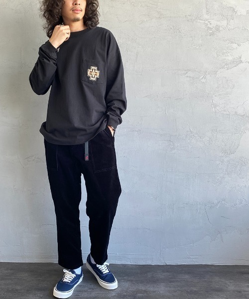 PENDLETON（ペンドルトン）の「[PENDLETON/ペンドルトン] ポケット刺繍ロンT（Tシャツ/カットソー・レディース・ブラック/ベージュ/オフホワイト・M/L）」の4枚目の写真