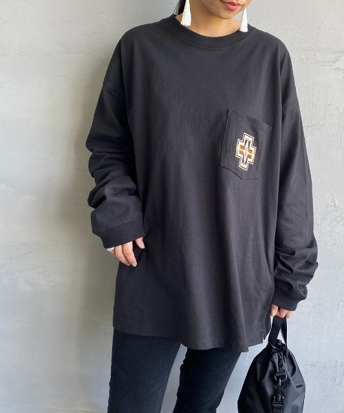 PENDLETON（ペンドルトン）の「[PENDLETON/ペンドルトン] ポケット刺繍ロンT（Tシャツ/カットソー・レディース・ブラック/ベージュ/オフホワイト・M/L）」の16枚目の写真