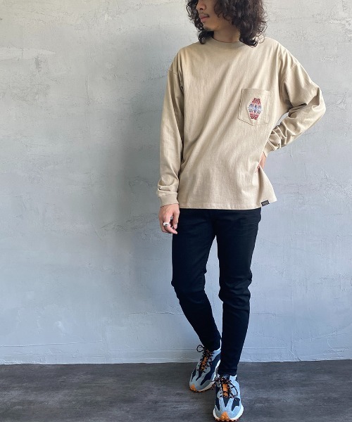 PENDLETON（ペンドルトン）の「[PENDLETON/ペンドルトン] ポケット刺繍ロンT（Tシャツ/カットソー・レディース・ブラック/ベージュ/オフホワイト・M/L）」の9枚目の写真