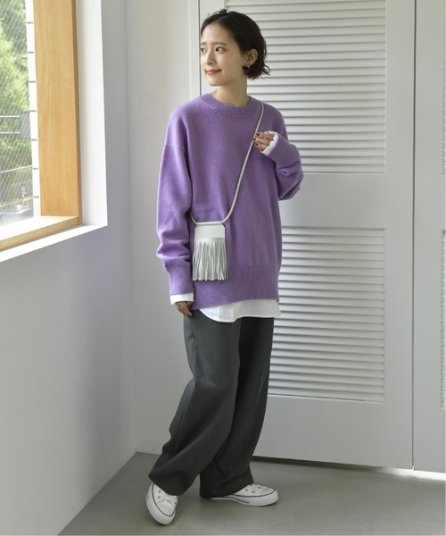 Spick & Span(スピックアンドスパン)の「#【YAHKI】W FACEフリンジスマートフォンケース(ショルダーバッグ・レディース・チャコールグレー/ブラック・FREE)」の13枚目の写真