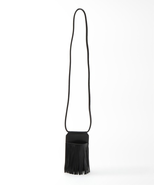 Spick & Span(スピックアンドスパン)の「#【YAHKI】W FACEフリンジスマートフォンケース(ショルダーバッグ・レディース・チャコールグレー/ブラック・FREE)」の16枚目の写真
