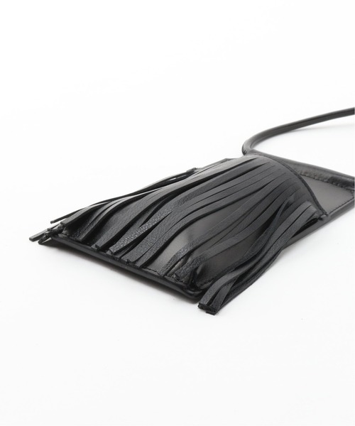 Spick & Span(スピックアンドスパン)の「#【YAHKI】W FACEフリンジスマートフォンケース(ショルダーバッグ・レディース・チャコールグレー/ブラック・FREE)」の5枚目の写真