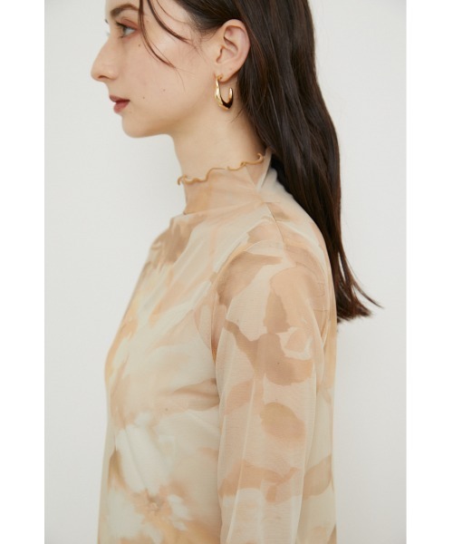 rienda(リエンダ)の「ブルードフラワーチュールトップス(Tシャツ/カットソー・レディース・ブラウン系その他/ベージュ系その他/ネイビー系・FREE)」の13枚目の写真