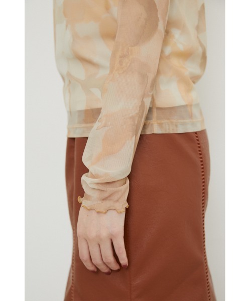 rienda(リエンダ)の「ブルードフラワーチュールトップス(Tシャツ/カットソー・レディース・ブラウン系その他/ベージュ系その他/ネイビー系・FREE)」の15枚目の写真