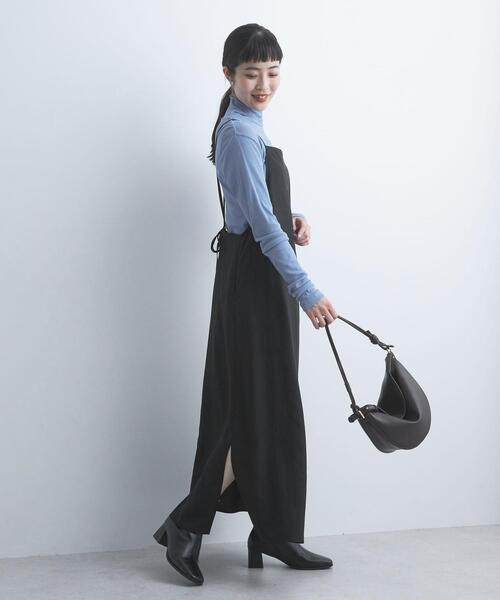 green label relaxing（グリーンレーベルリラクシング）の「ナロー フレア キャミ ワンピース（ワンピース・レディース・ブラック/ピンク/モカ・FREE）」の9枚目の写真