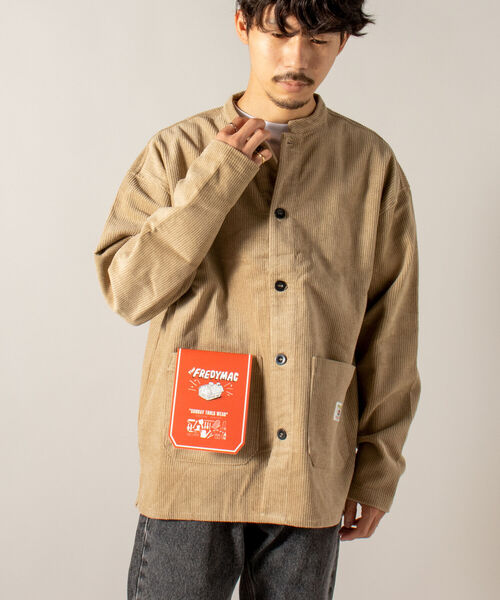 FREDY MAC（フレディーマック）の「【WEB限定】【FREDYMAC/フレディマック】コーデュロイ シェフカバーオール（ブルゾン・メンズ・ブラック/ベージュ/ネイビー/オレンジ/アイボリー/ワイン・MEDIUM/LARGE）」の4枚目の写真