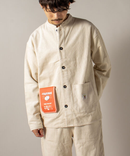FREDY MAC（フレディーマック）の「【WEB限定】【FREDYMAC/フレディマック】コーデュロイ シェフカバーオール（ブルゾン・メンズ・ブラック/ベージュ/ネイビー/オレンジ/アイボリー/ワイン・MEDIUM/LARGE）」の2枚目の写真