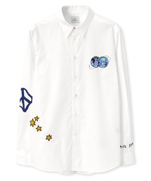 美品✨ PS Paul Smith ポールスミス 刺繍 プリントシャツ L PS Paul Smith（ピーエスポールスミス）の「PS Dreamer エンブロイ