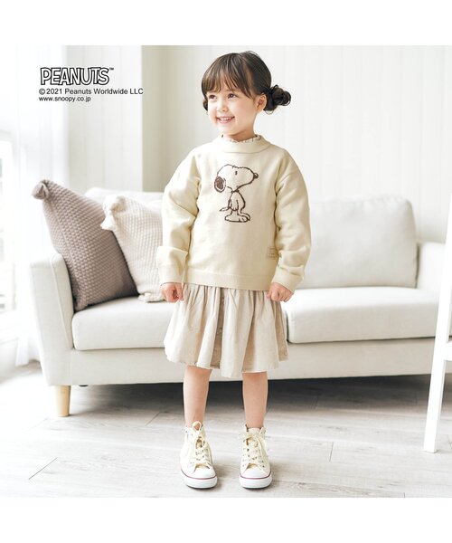 PEANUTS(ピーナッツ)の「PEANUTS ジャガードニット(ニット/セーター・キッズ・アイボリー/ブラウン・100/120/140/90)」の18枚目の写真