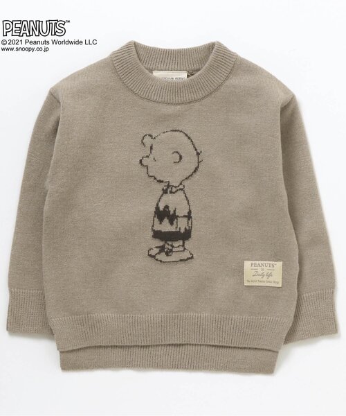 PEANUTS(ピーナッツ)の「PEANUTS ジャガードニット(ニット/セーター・キッズ・アイボリー/ブラウン・100/120/140/90)」の16枚目の写真