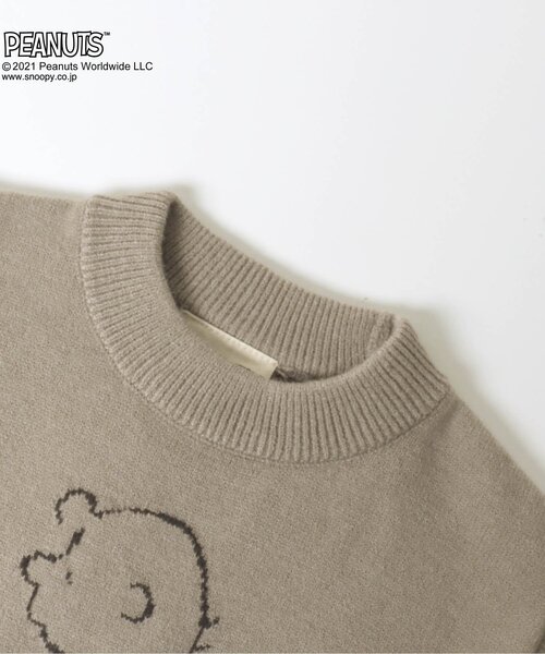 PEANUTS(ピーナッツ)の「PEANUTS ジャガードニット(ニット/セーター・キッズ・アイボリー/ブラウン・100/120/140/90)」の10枚目の写真