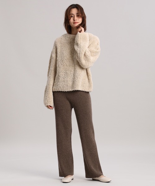 YVON（イヴォン）の「《YVON》ホールガーメント(R)ニットパンツ（その他パンツ・レディース・ブラウン/モカ・9号）」の7枚目の写真