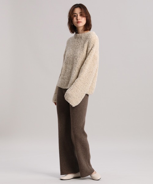 YVON（イヴォン）の「《YVON》ホールガーメント(R)ニットパンツ（その他パンツ・レディース・ブラウン/モカ・9号）」の6枚目の写真