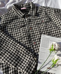 カラー千鳥柄ジャケット