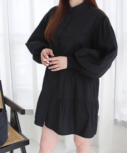 MODE ROBE（モードローブ）の「パフスリーブティアードブラウス（シャツ/ブラウス・レディース・ホワイト/ブラック・FREE）」の20枚目の写真