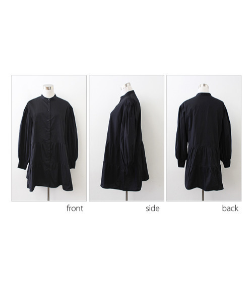 MODE ROBE（モードローブ）の「パフスリーブティアードブラウス（シャツ/ブラウス・レディース・ホワイト/ブラック・FREE）」の14枚目の写真