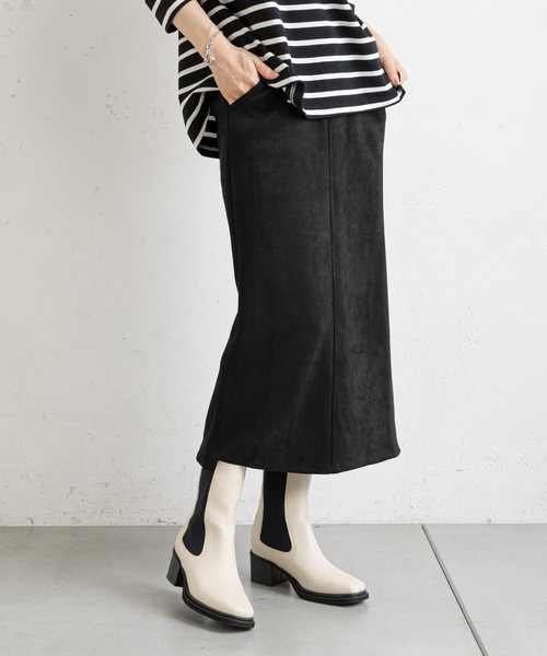 prose verse（プロズヴェール）の「エコスエードナロースカート（スカート・レディース・ブラック/カーキ/アイボリー/ボルドー/グレー系その他/イエロー/ブルー・SMALL/MEDIUM）」の11枚目の写真