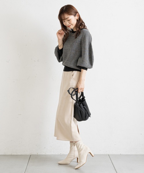 prose verse（プロズヴェール）の「エコスエードナロースカート（スカート・レディース・ブラック/カーキ/アイボリー/ボルドー/グレー系その他/イエロー/ブルー・SMALL/MEDIUM）」の16枚目の写真