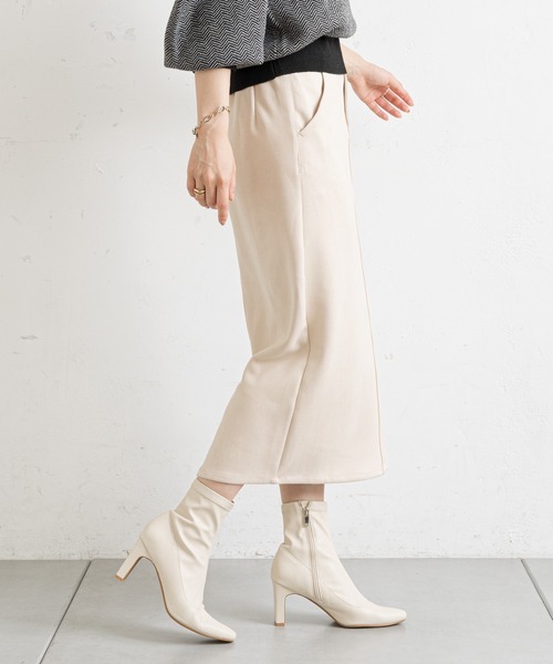 prose verse（プロズヴェール）の「エコスエードナロースカート（スカート・レディース・ブラック/カーキ/アイボリー/ボルドー/グレー系その他/イエロー/ブルー・SMALL/MEDIUM）」の22枚目の写真