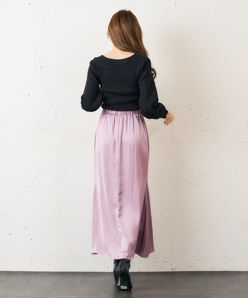 MIIA（ミーア）の「サテンタイトスカート（スカート・レディース・ブラック/イエロー/ピンク・FREE）」の11枚目の写真