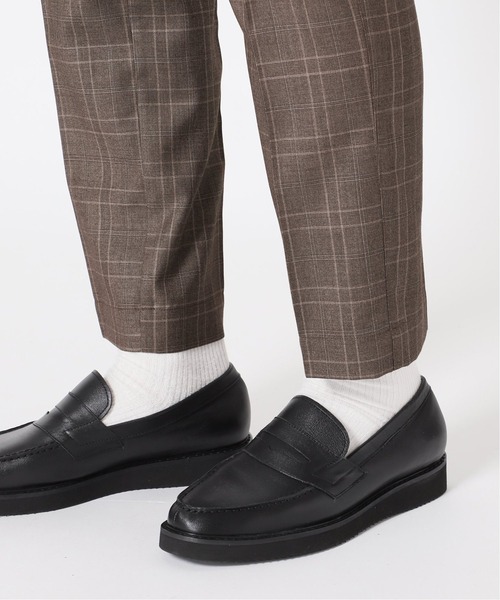 417 EDIFICE（フォーワンセブンエディフィス）の「【ジャケット+パンツの2点セット】ストレッチチェック ダブルジャケットセットアップ（テーラードジャケット・メンズ・ネイビー/ブラウン・SMALL/MEDIUM/LARGE/X-LARGE）」の14枚目の写真