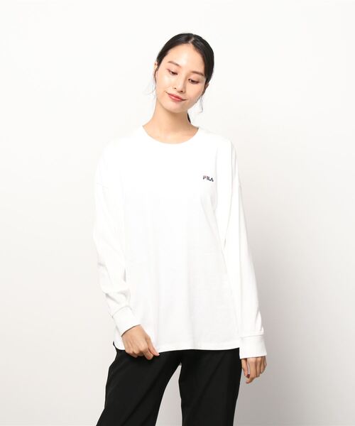 FILA（フィラ）の「フィラ FILA ライフスタイル ウェア（Tシャツ/カットソー・レディース・ブラック/ホワイト・M/XL/L/S）」の2枚目の写真