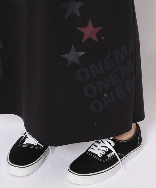 ONE MADE(ワンメイド)の「ONE MADE(ワンメイド)モジラインスウェットワンピース(スカート・レディース・ブラック・FREE)」の7枚目の写真