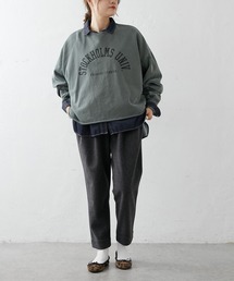PUAL CE CIN | ピグメント裏毛ショート丈プルオーバー(Tシャツ/カットソー)