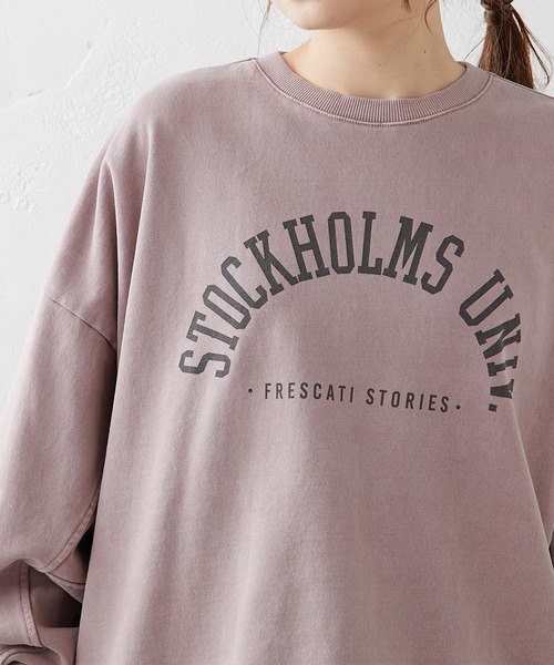 PUAL CE CIN(ピュアルセシン)の「ピグメント裏毛ショート丈プルオーバー(Tシャツ/カットソー・レディース・グレー/チャコールグレー/ベージュ/グリーン/ローズ・FREE)」の21枚目の写真