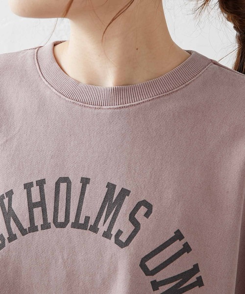 PUAL CE CIN(ピュアルセシン)の「ピグメント裏毛ショート丈プルオーバー(Tシャツ/カットソー・レディース・グレー/チャコールグレー/ベージュ/グリーン/ローズ・FREE)」の11枚目の写真