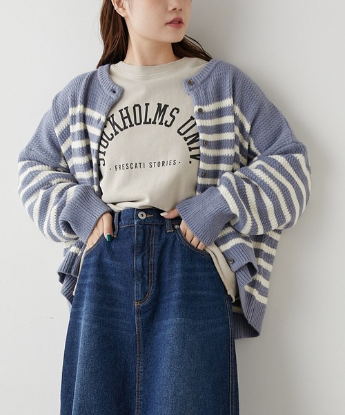 PUAL CE CIN(ピュアルセシン)の「ピグメント裏毛ショート丈プルオーバー(Tシャツ/カットソー・レディース・グレー/チャコールグレー/ベージュ/グリーン/ローズ・FREE)」の6枚目の写真