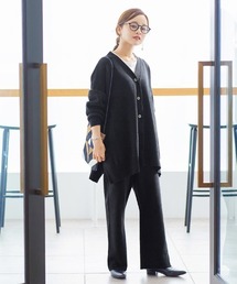 [ 田中亜希子さんコラボ ] バックスリットニットパンツ[M3429]