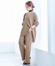 [ 田中亜希子さんコラボ ] バックスリットニットパンツ[M3429]