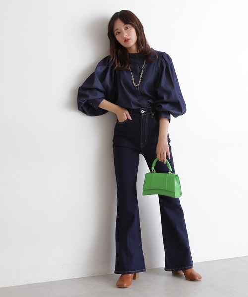 FREE'S MART（フリーズマート）の「【Sシリーズ対応】◇内スリットベルボトムデニムパンツ（デニムパンツ・レディース・ブラック/ワンウォッシュ/ブルー系その他2/ホワイト系その他/ブラウン・X-SMALL/SMALL/MEDIUM）」の12枚目の写真