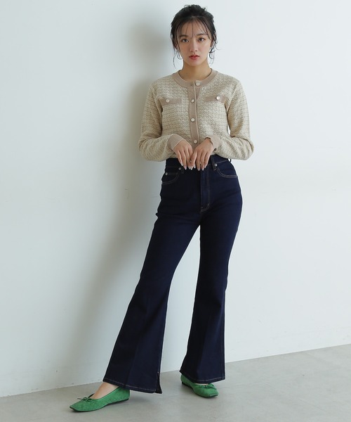 FREE'S MART（フリーズマート）の「【Sシリーズ対応】◇内スリットベルボトムデニムパンツ（デニムパンツ・レディース・ブラック/ワンウォッシュ/ブルー系その他2/ホワイト系その他/ブラウン・X-SMALL/SMALL/MEDIUM）」の11枚目の写真