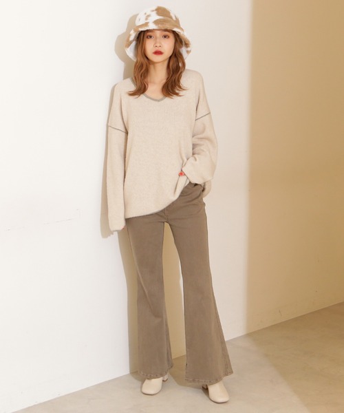 FREE'S MART（フリーズマート）の「【Sシリーズ対応】◇内スリットベルボトムデニムパンツ（デニムパンツ・レディース・ブラック/ワンウォッシュ/ブルー系その他2/ホワイト系その他/ブラウン・X-SMALL/SMALL/MEDIUM）」の19枚目の写真