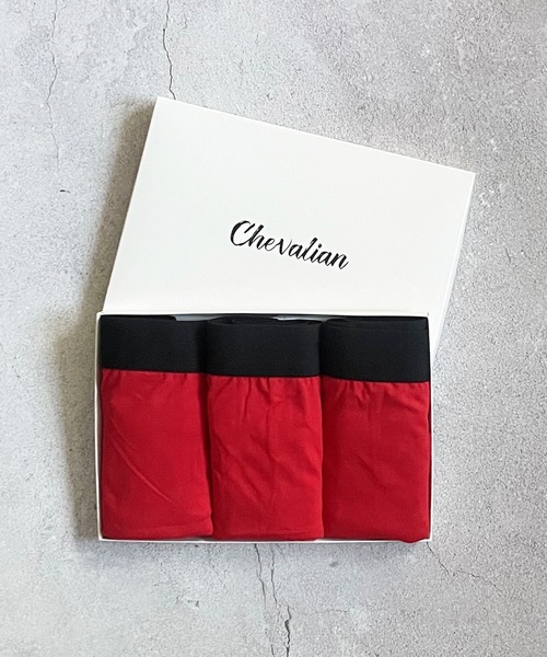 COMMON WARE（コモンウェアー）の「Chevalian：綿95% メンズ ボクサーパンツ 3枚 セット（ボクサーパンツ・メンズ・チャコールグレー/レッド/マルチ/ブラック・X-LARGE/LARGE/MEDIUM/SMALL）」の10枚目の写真