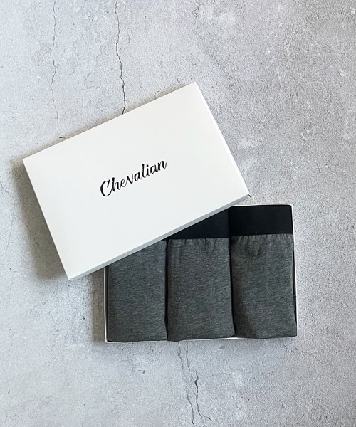 COMMON WARE（コモンウェアー）の「Chevalian：綿95% メンズ ボクサーパンツ 3枚 セット（ボクサーパンツ・メンズ・チャコールグレー/レッド/マルチ/ブラック・X-LARGE/LARGE/MEDIUM/SMALL）」の14枚目の写真