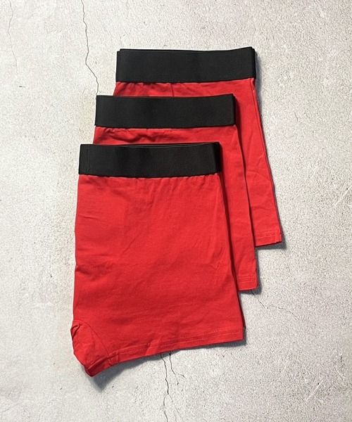COMMON WARE（コモンウェアー）の「Chevalian：綿95% メンズ ボクサーパンツ 3枚 セット（ボクサーパンツ・メンズ・チャコールグレー/レッド/マルチ/ブラック・X-LARGE/LARGE/MEDIUM/SMALL）」の13枚目の写真