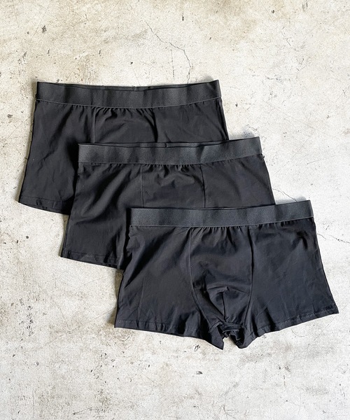 COMMON WARE（コモンウェアー）の「Chevalian：綿95% メンズ ボクサーパンツ 3枚 セット（ボクサーパンツ・メンズ・チャコールグレー/レッド/マルチ/ブラック・X-LARGE/LARGE/MEDIUM/SMALL）」の17枚目の写真